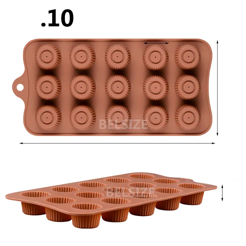 Forminhas de silicone para doces, bombons e confeitos para bolos