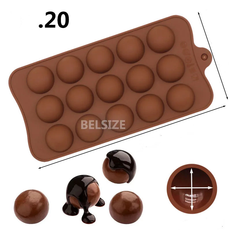 Forminhas de silicone para doces, bombons e confeitos para bolos