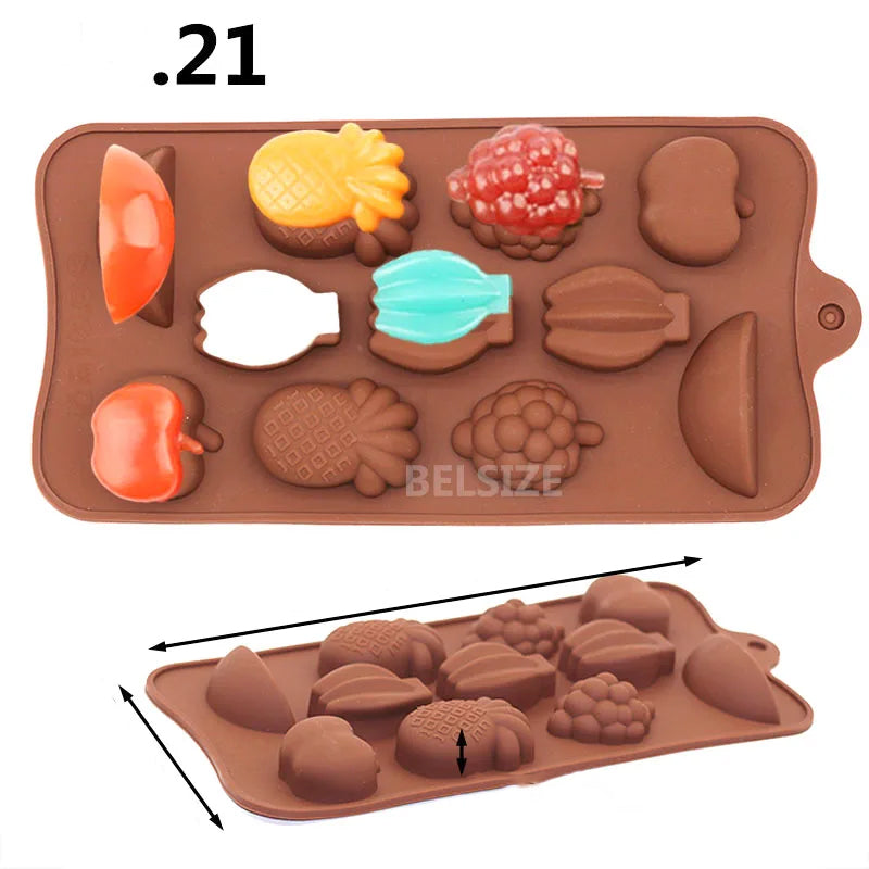 Forminhas de silicone para doces, bombons e confeitos para bolos