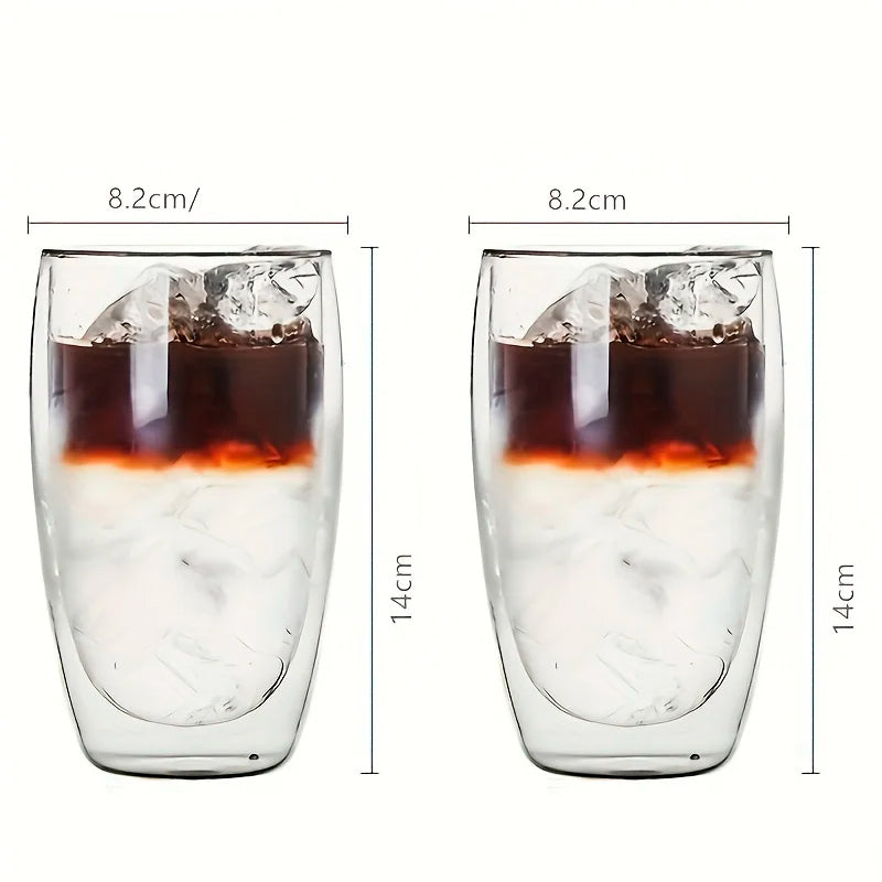 Xícaras e copos de vidro duplo - isolamento de temperatura