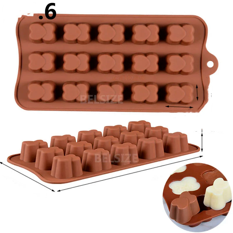 Forminhas de silicone para doces, bombons e confeitos para bolos