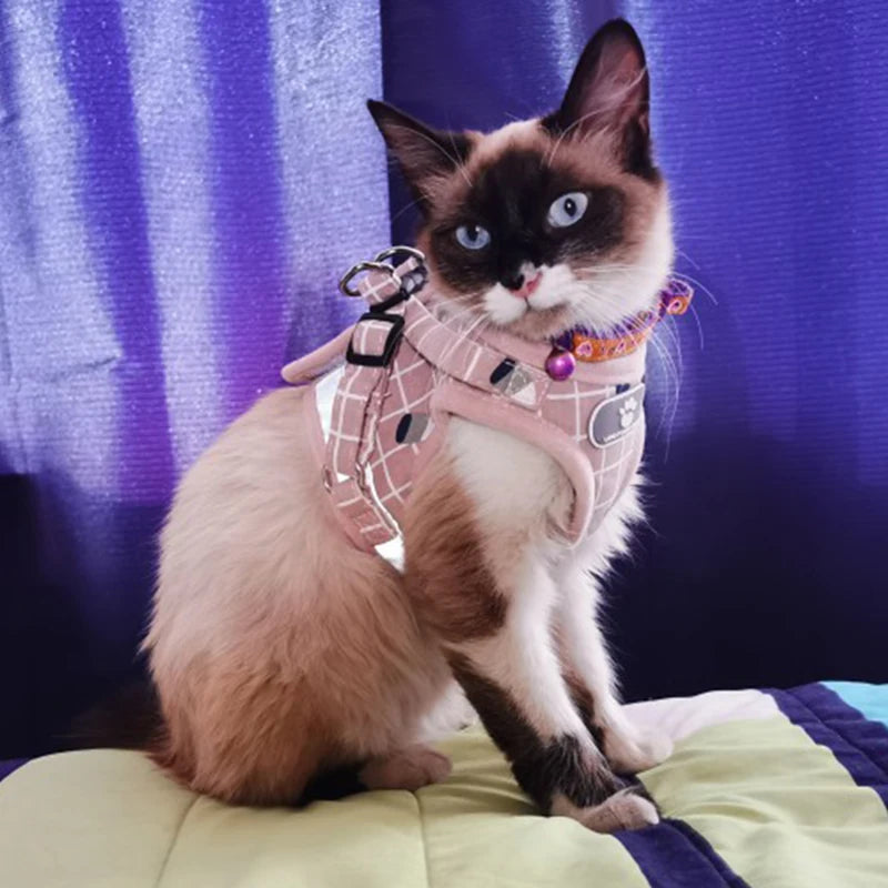 Coleira peitoral fashion para gatos e cães pequenos