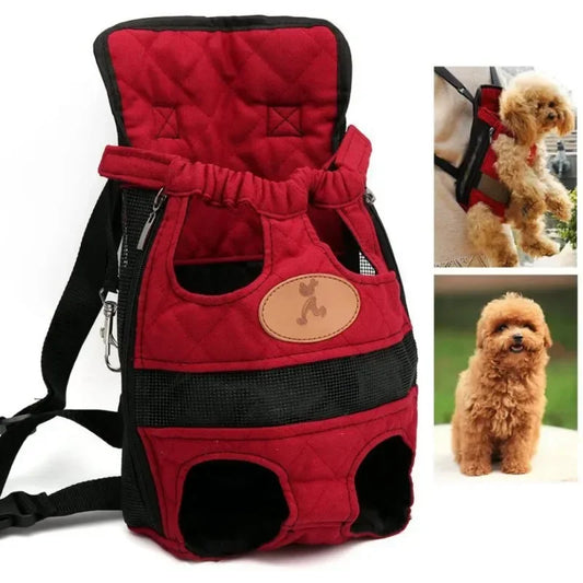 Mochila canguru para pets com espaço para perninhas