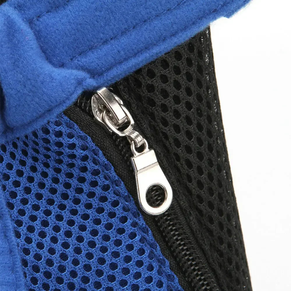 Mochila frontal para transportar pet grudadinho ao corpo