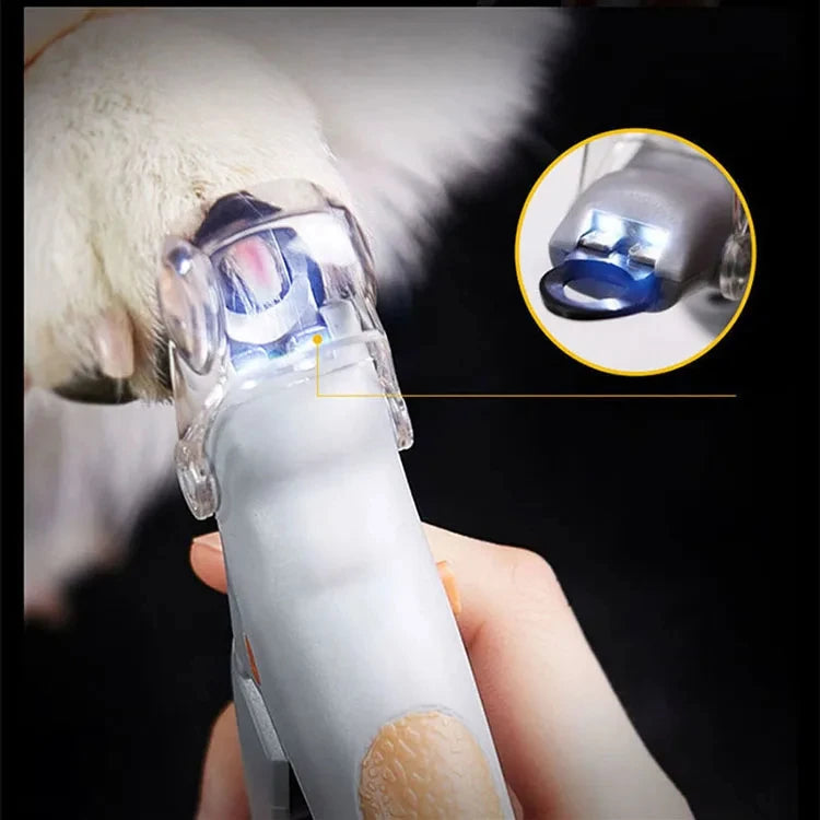 Cortador de unhas pet profissional com luz LED