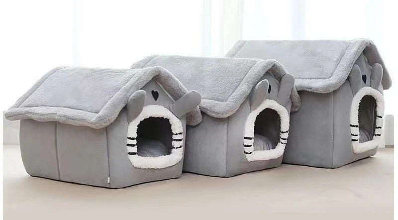 Casinha pet para ambientes internos e viagens - super macia