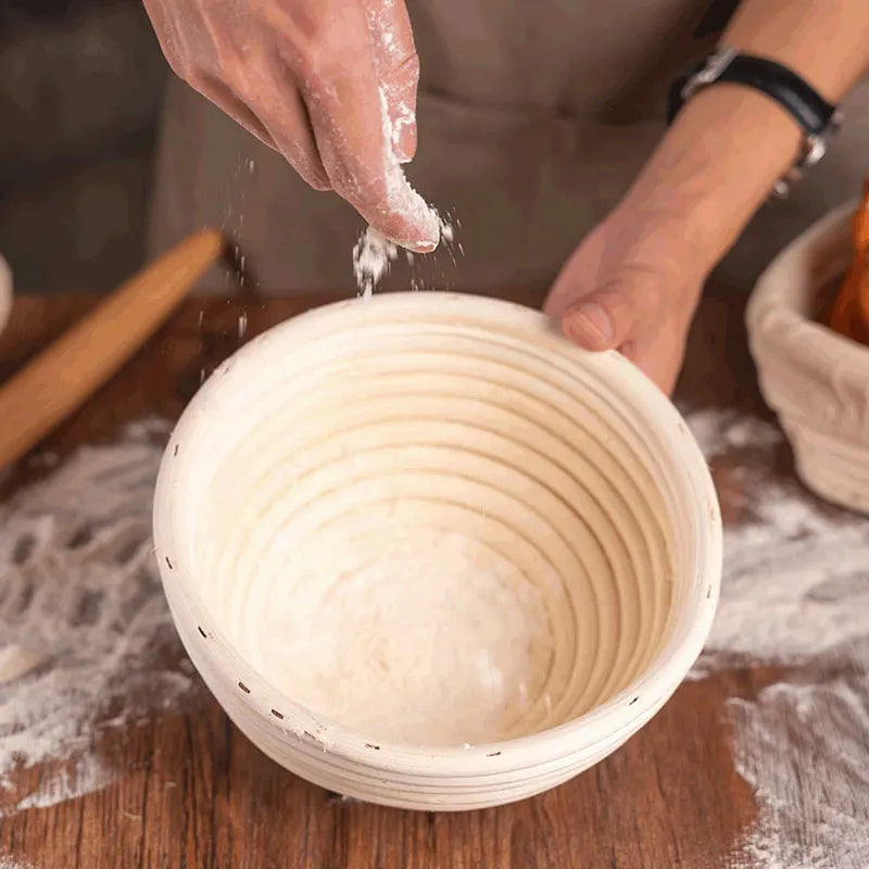 Cesta para fermentação de pão e armazenamento - em vime