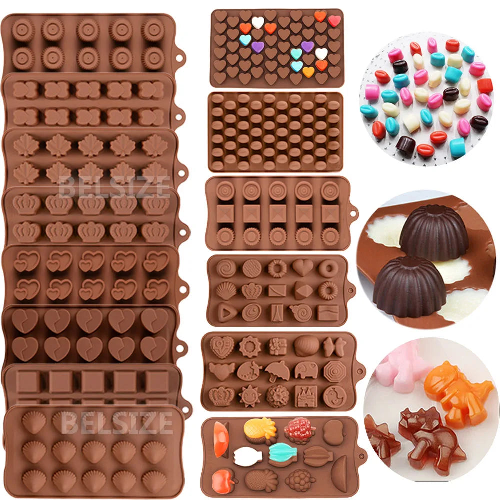 Forminhas de silicone para doces, bombons e confeitos para bolos