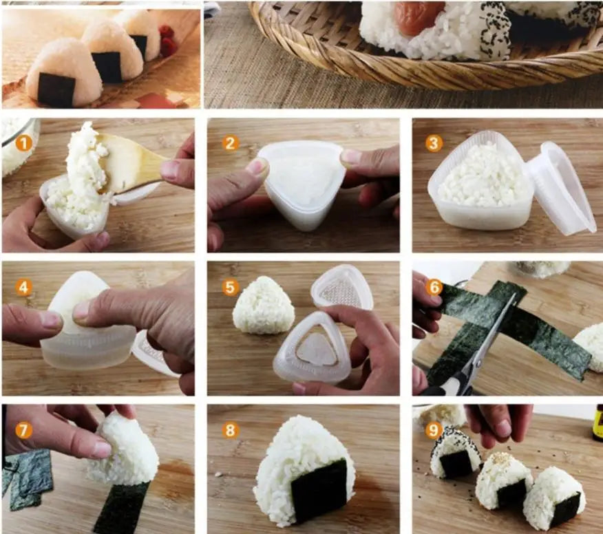 Molde para bolinho de arroz japonês Onigiri