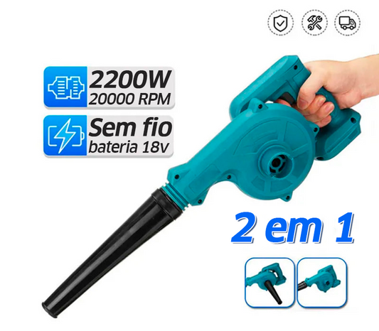 Aspirador e soprador sem fio limpa cantos difíceis - 2200 Watt