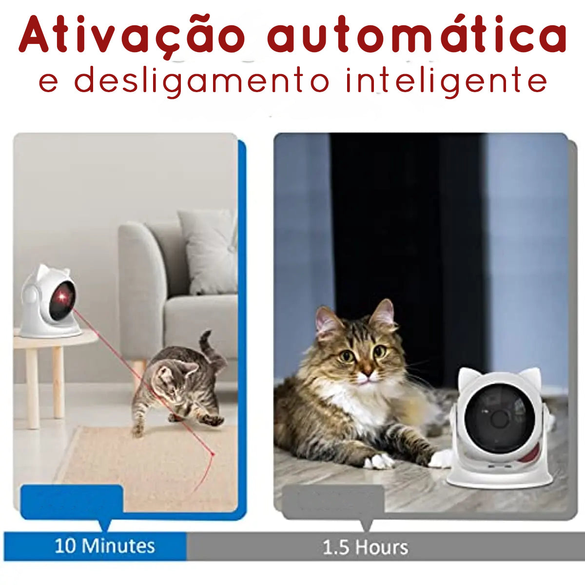 Brinquedo pet laser automático e interativo - gatos e cães