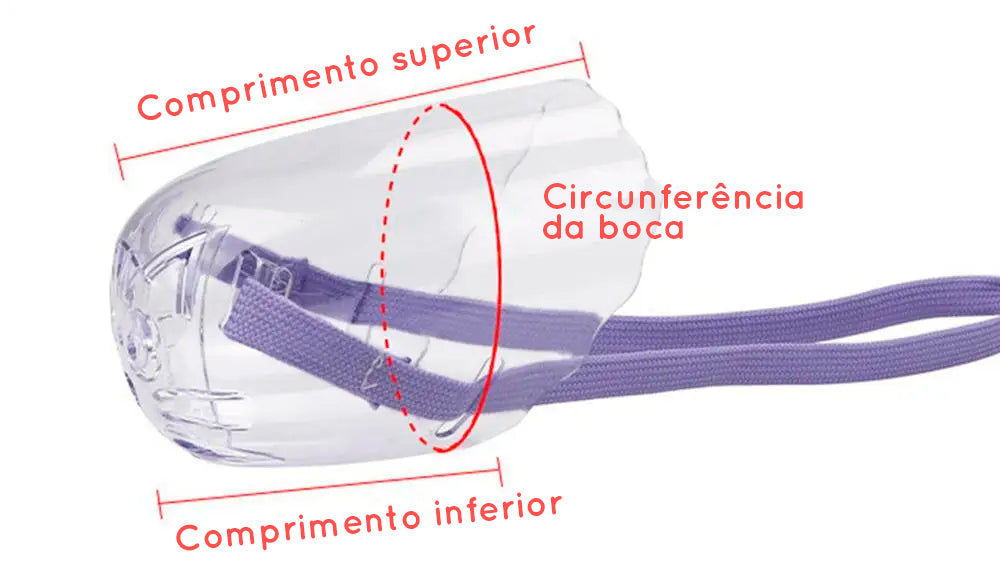 Focinheira fofa respirável e protetora para cães e gatos