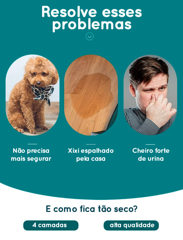 Tapete para xixi lavável e reutilizável para cães