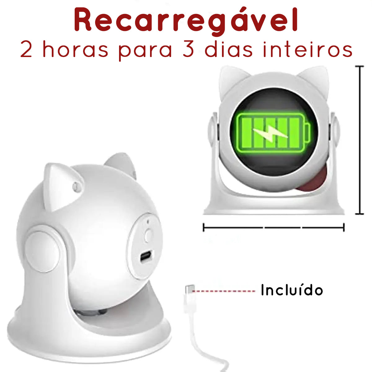 Brinquedo pet laser automático e interativo - gatos e cães