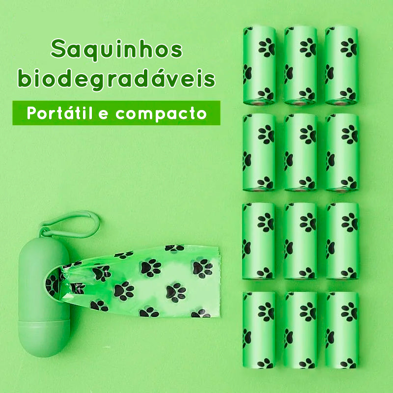 Saquinhos para coleta de cocô de pet biodegradável e ecológico