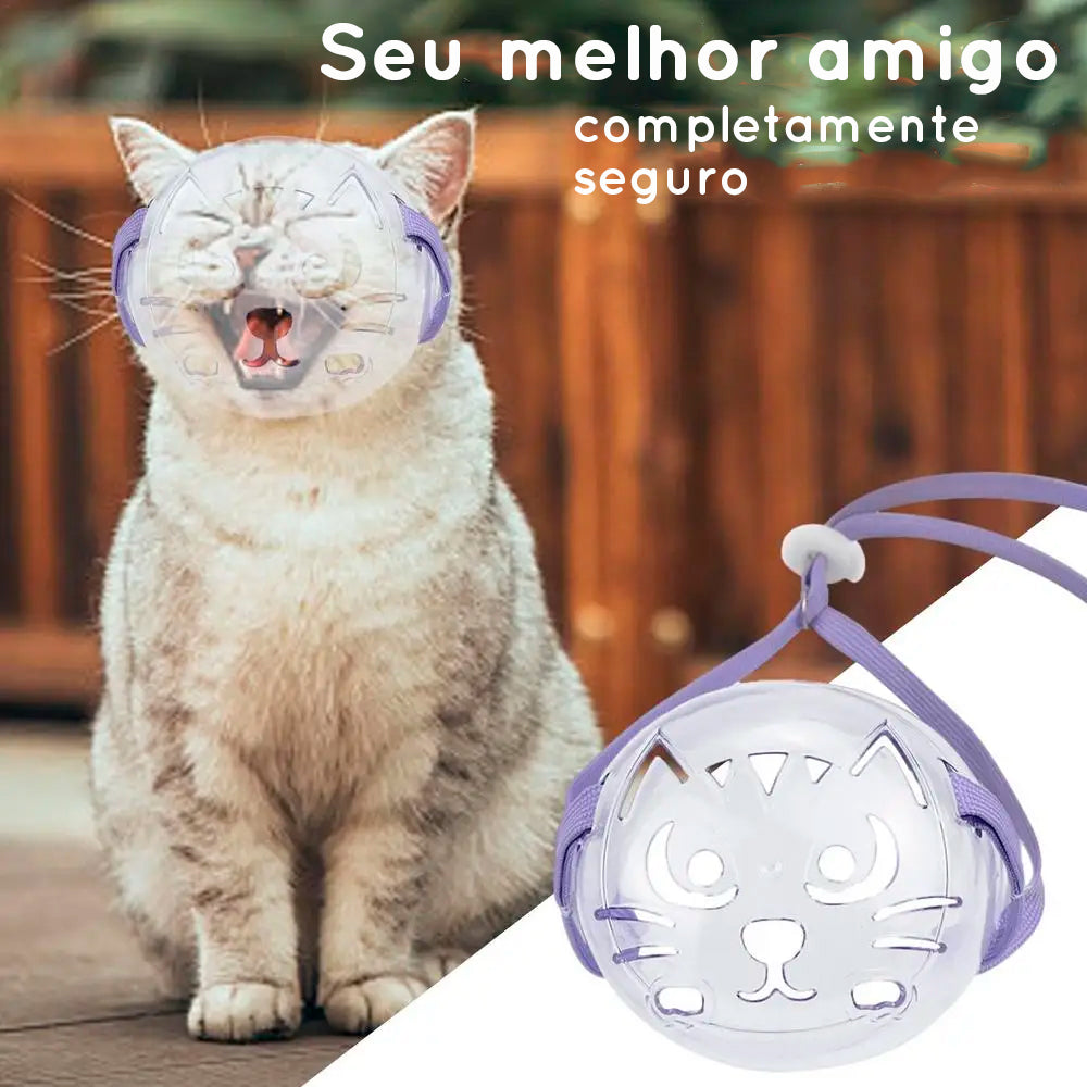 Focinheira fofa respirável e protetora para cães e gatos