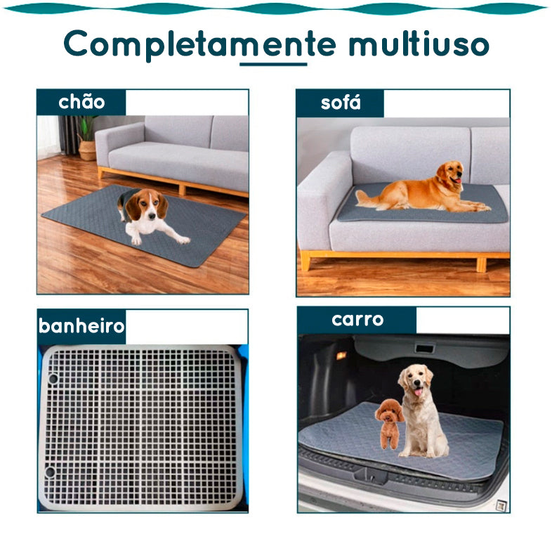 Tapete para xixi lavável e reutilizável para cães