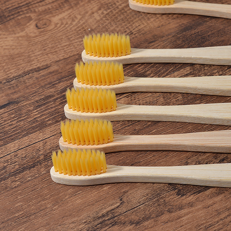 Escovas de dentes ecológicas adultos e crianças em bambu natural